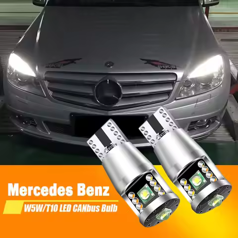 2x For Mercedes Benz C-Class W203 W204 C63 C200 C180 LED Clearance Light Bulb Parking Lamp W5W T10 C