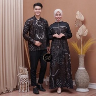 6.6 Gamis Batik Couple - Gamis Batik Terbaru - Gamis Batik Kombinasi -