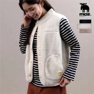日本 Moz Sweden 純色絨毛布 拍鈕 背心