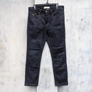 celana jeans plac berlin raw slim straight - stretch ( 33 ) Like New