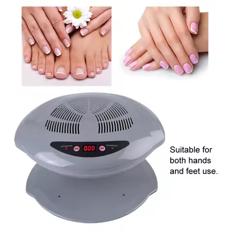 Nail Dryer Nail Dryer Machine Nail Polish Dryer 2 in 1 Grey Cool/Warm Air Blow Temperature Sensor Na