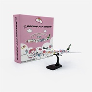 AViation 1/400 Metal Airliner Model B777-300ER EVA Airlines B-16722 Girlfriend Aircraft