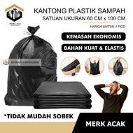 Kantong Plastik Sampah Trash Bag Hitam Ukuran 60x100 satuan ecer termurah / Kantong Sampah Plastik b