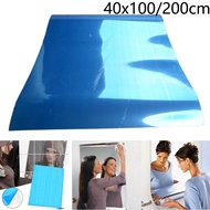 [YF] DIY Mirror Tile Wall Sticker Rectangle Self Adhesive Bathroom Decor 100/200CM