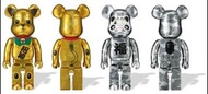 MEDICOM TOY Bearbrick BE@RBRICK BAPE(R) MANEKINEKO GOLD & DARUMA SILVER 1000% 猿人 BATHING APE 金招財貓 銀達