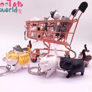 GANTUNGAN Cute Cat Keychain Keychain Walking Cat Cute
