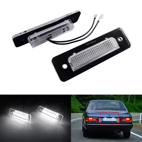 2x Canbus LED License Number Plate Light For BMW 3 5 6 7 Series E30 E28 E24 E23 M1 E26 Z1 Roadster