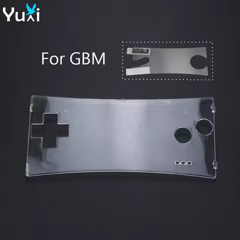 YuXi For GameBoy Micro Transparent Clear Front Faceplate Cover For GBM System Front Shell Case & Pro