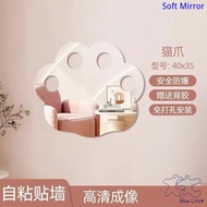 Cartoon Special Shape Soft Mirror Household Bathroom Wardrobe Door Simple Anti-fall Self-adhesive Ac
