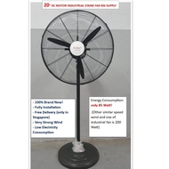 20" DC Strong Wind Industrial Standing Fan BSI Supply - Low Energy Consumption