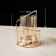 European Style Glass Candle Holders Candlelight Dinner Dry Flower Decorations Dining Table Living Ro