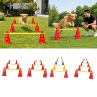 [Serenable] Multifunctional Pet Jump Training Set, Dog Agility Hurdle Cone Set for Outdoor Sports