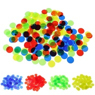 100pcs Bingo Chips Plastic Counting Chips Bingo Supplies Counter Mixed Color