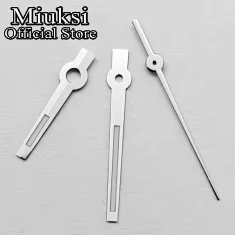 Miuksi Miyota 2115 silver watch hands green luminous fit 2115 2025 2035 2315 movement watch accessor