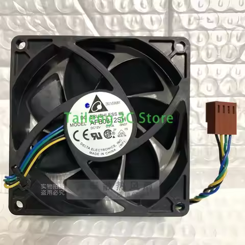 80mm Fan 8025 for Delta AFB0812SH 80mm PWM Cooling Fan, 12V 0.60A, 4-Pin, 4500RPM, 63CFM, High Stati