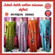 JUBAH BATIK COTTON VISCOSE DEFECT JUBAH BATIK BERSPAN BERZIP DI BELAKANG