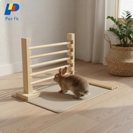 [Perfk] Wooden Pet Agility Hurdle Bar Wood Adjustable Small Pet Hurdle Tool Assembly Small Pet Train