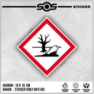 STICKER SIGN STICKER SIGN + STICKER LABEL WARNING B3 HAZMAT, GHS, DANGEROUS MATERIAL FOR ENVIRONMENT