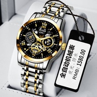 นาฬิกาข้อมือ Swiss ของแท้นำเข้าอัตโนมัติ Retro Anti-Fall แฟชั่นชายนาฬิกา New