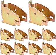 10 Pack E-Track Wood Beam Socket Fittings, Zinc-Coated Steel Shelf Brackets for 2x4 2x6 Lumber, E-Tr