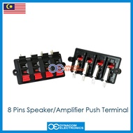 8 Pins 1PC Speaker Box Push Terminal Amplifier Terminal [Terminal Tekan Kotak Speaker Box Terminal A