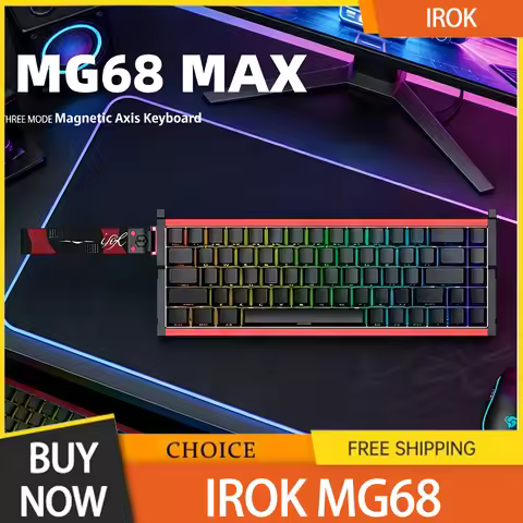 Irok MG68 MAX Keyboard Magnetic Switch Hot Swap RGB 8K Gamer Mechanical Keyboard PC E-Sports Gaming 