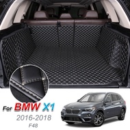 Custom Leather Car Trunk Mats For BMW X1 F48 2016 2017 2018 Rear Trunk Floor Mat Tray Carpet Cargo Liner Accessories