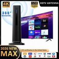 Portable HDTV Antenna, 25dBi Amplified HDTV Antenna With 250+ Mile Range, Ultra HD HDTV Antenna With