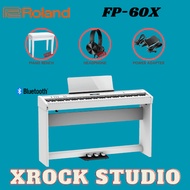 Roland FP-60X 88-key Digital Piano with Note Stand, Headphone and Adapter - White ( FP60X /FP 60X)