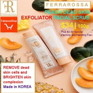 💮😍[Ferrarossa] Peach Dead Skin Exfoliator Facial Scrub / 100g [FabianseShop]😍💮