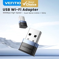 Vention WiFi6 Dual-Band AX900M USB Wireless Adapter, Mini Driver-Free Edition, 5GHz 600Mbps, 2.4GHz 