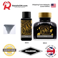 Diamine Ink Bottle (30ml / 80ml) - Grey / Fountain Pen Ink Bottle 1pc (ORIGINAL) / [RetailsON]