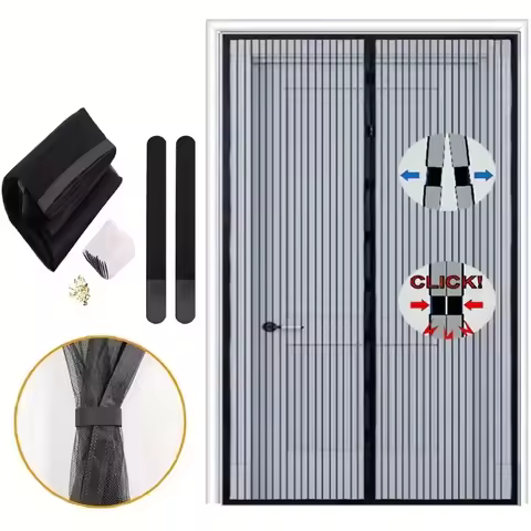 Soft Gauze Door Curtain, Anti-Fog Net, Existing Closure, Magnetic, Encrypted, Insect-Proof, Summer