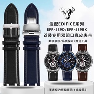 Watch Strap Casio EDIFICE Series EFR-539D/EFR-539BK Modified Soft Leather Watch Strap