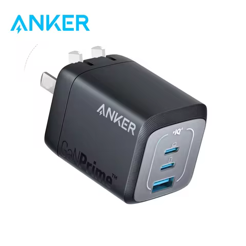Anker Prime 67W USB C Charger, Anker GaN 3-Port Compact Fast PPS Wall Charger, For MacBook Pro/Air, 