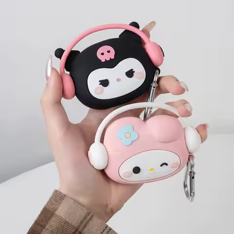 Sanrio Cute Music Carnival Theme Kitty Kuromi Melody Case For Apple Airpods Pro 4 3 2 1 Noise Reduct