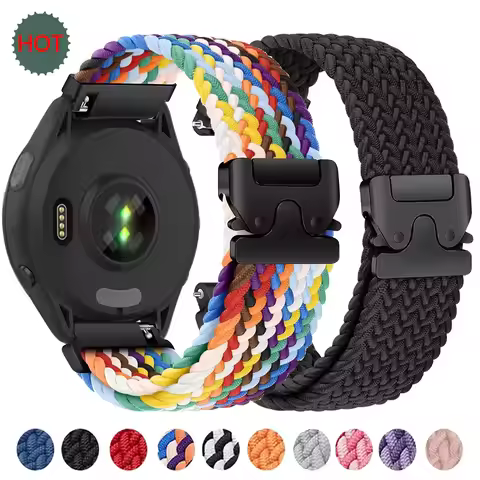 Nylon Braided Loop Strap For Garmin Forerunner 970 570 965 265 165 55 Parachute Buckle Wristband Gar