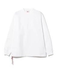 Beams Japan Stech หลวม L/S ผ้าฝ้าย เสื้อยืดคอกลมแขนยาวเชือกสีแดงบริสุทธิ์ ผ้าฝ้าย เฮฟวี่เวท ลำลอง แฟ