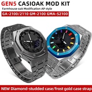 New Gen5 Mod Kit For Casio GA-2100 GM2100 GMA-S2100 Stainless Steel Case&Watch Strap |GA2100 Metal F