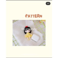 E pattern E amigurumi crochet cutie little girl (English version)