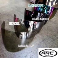 VISOR ARC AF6 SMOKE DARK SMOKE SILVER CHROME RAINBOW JERNIH CLEAR TRANSPARENT
