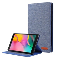 Peranti Siswa Casing X200/X205 Samsung Galaxy Tab A8-10.5(2021)Denim Design Stand Case Pouch Beg Har