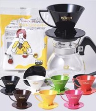 【伴咖啡 】KONO 名門 1-2人份 咖啡濾杯壺組 多種顏色  濾杯 下壺 量匙 濾紙 盒裝 可自取