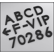 5x3.3cm Unit Number Signage black3D Digital room number plate Unit Number Plate Door Number Signage 