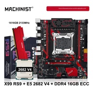 เมนบอร์ด MACHINIST X99 RS9 ซ็อกเก็ต LGA2011-3 ชุดอุปกรณ์เสริม Xeon E5 2682 V4 CPU + หน่วยความจำ DDR4