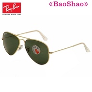 [Genuine]ray (2022)ban sunglasses rb3025 3025 001/58 gold/Green polarized aviator 58mm