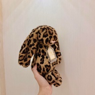 2PWC Leopard print bunny with ears, creative soothing plush toy, cute bunny plush toy