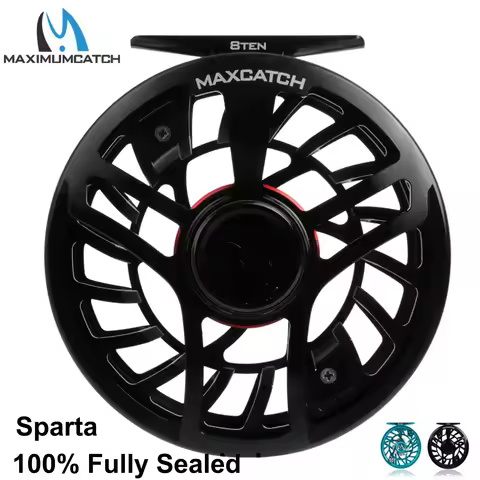 Maximumcatch SPARTA 100% Sealed Waterproof Fly Fishing Reel Saltwater 3-10WT 6061 T6 Aluminum Fly Re