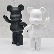 Be @ rbrick Bearbrick 400% 28cm white glue DIY violent bear building block bear graffiti trend model toy OTXNML