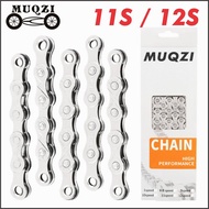 MUQZI Electroplated Bicycle Chain 11S 12S Rantai Basikal 116 Links 126 Links High Performance RB MTB